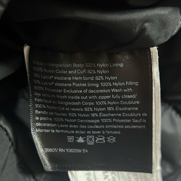 NWOT Lululemon Reversible Non Stop Bomber Jacket Black size 6 - Picture 11 of 11